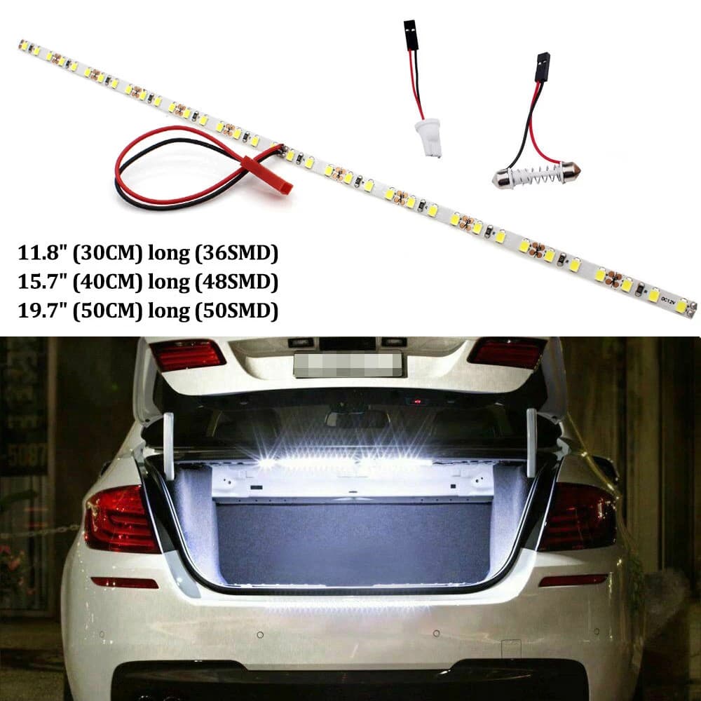 BMTxms 30/40/50/80/100CM Area di carico Tronco T10 W5W Barra di striscia luminosa a LED per Audi BMW Ford Cadillac Dodge Nissan KIA Honda Hyundai