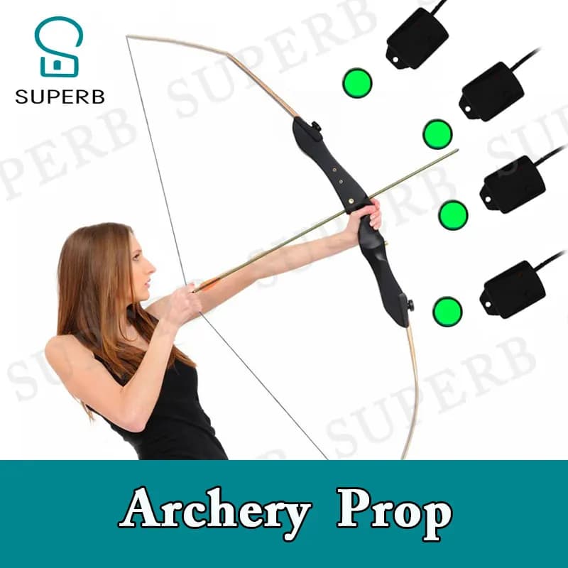 Superb escape room prop scatta tutti gli obiettivi con arco e freccia per sbloccare la vita reale gioco charmber prop