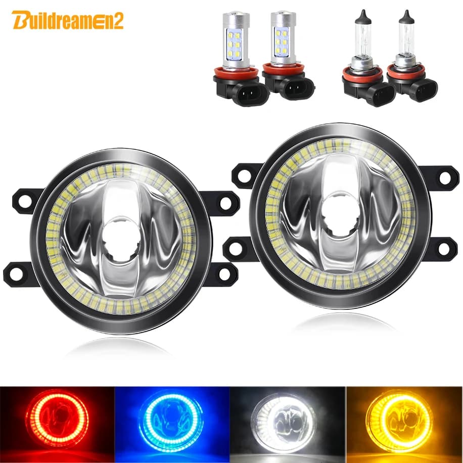 Angel Eye Fendinebbia H11 Auto Fendinebbia Halo Ring DRL 20W 12V For Toyota Corolla Yaris Fortuner Hilux Aygo Matrix IQ