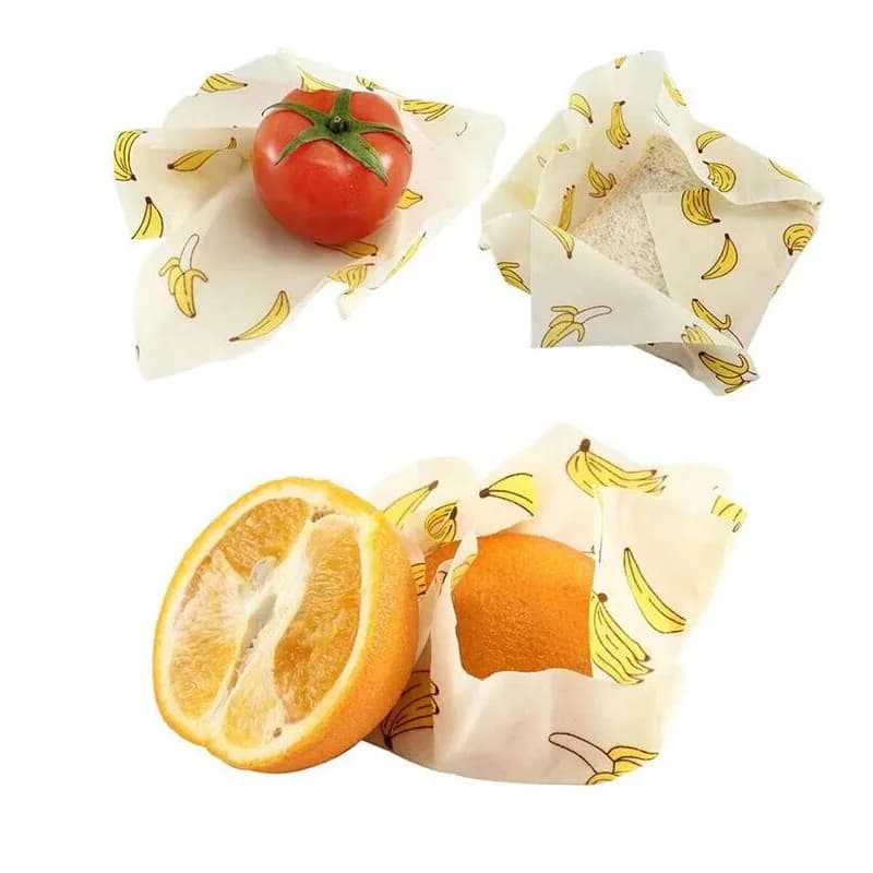 Involucri riutilizzabili per la conservazione degli alimenti in cera d'api Involucri per panini con scarto zero Copertura per ciotola sostenibile Involucri alimentari per cera d'api ecologici