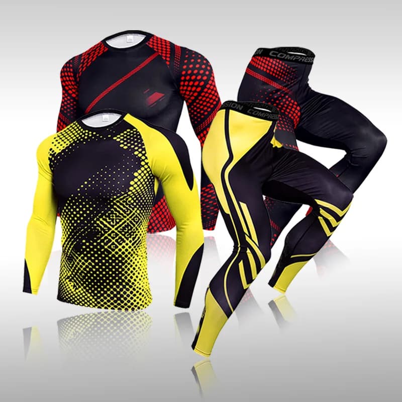 Ski Underwear Suit Men Breathable Wicking Snowboard Skiing Underwear T-shirt Pants Winter Outdoor Sports Ski Thermal Set