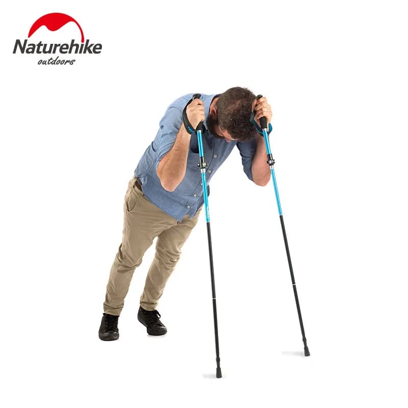 Naturehike 2 pieces trekking sticks ST09 foldable trekking stick ultralight foldable trekking stick outdoor climbing hiking