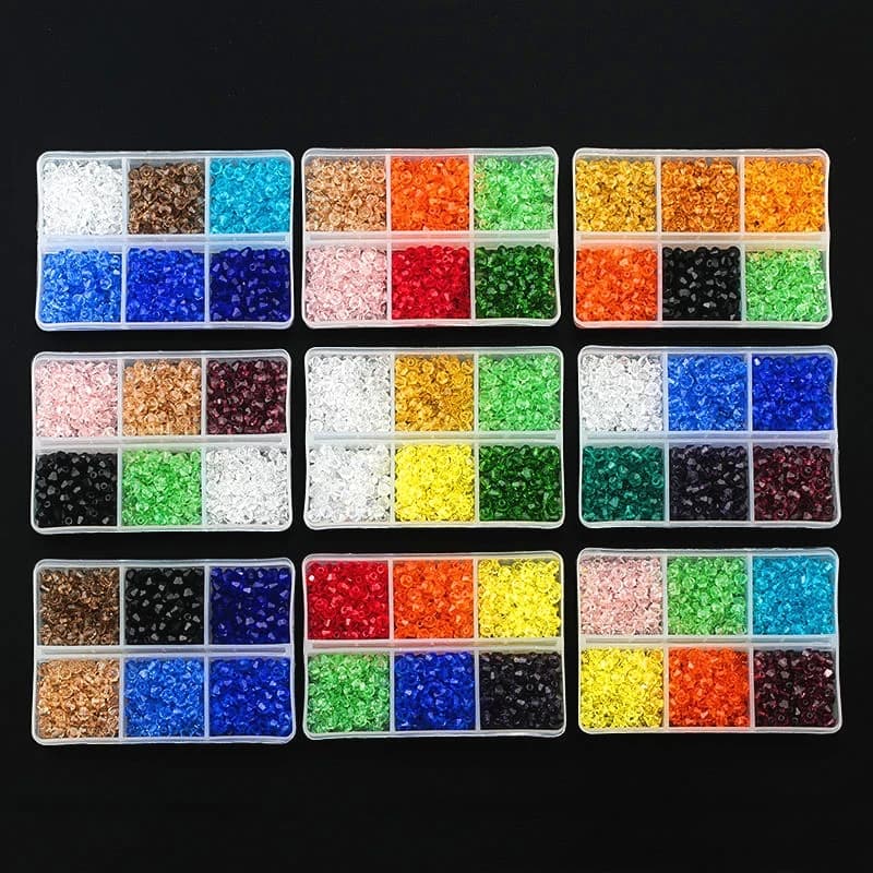 600pcs/lot 4mm 5238 Bicone Beads Crystal Beads Loose Spacer Beads Austria Glass Beads for DIY Supplies Jewelry Making Wholesale