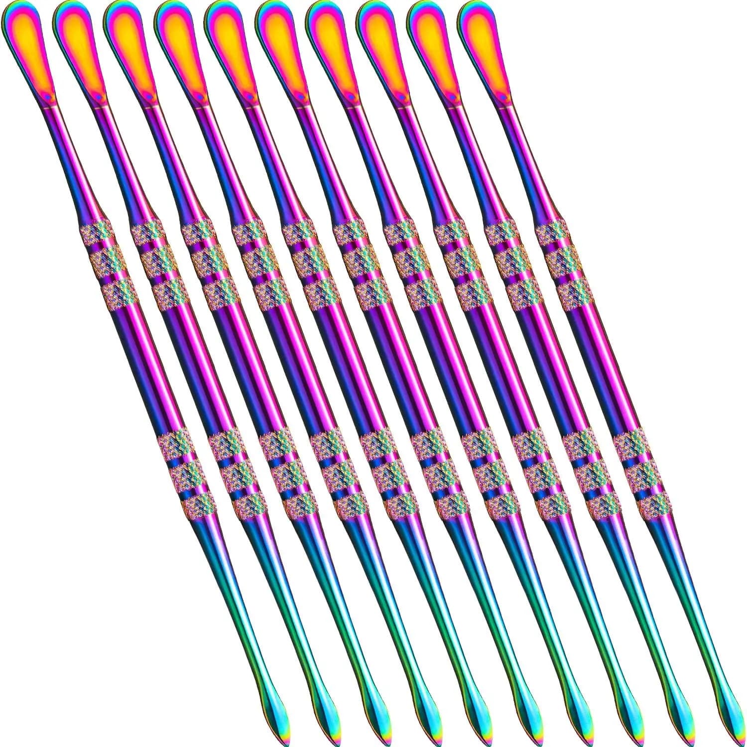 Strumento per intaglio da 10 pezzi Strumento arcobaleno in acciaio inossidabile