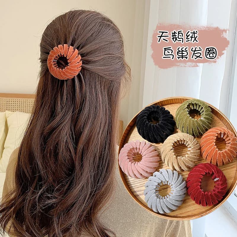 2021 dispositivo per capelli da donna clip per artigli per capelli grandi nido d'uccello forcina per capelli coreano panino disco per capelli coda di cavallo bigodino solido accessori per copricapo