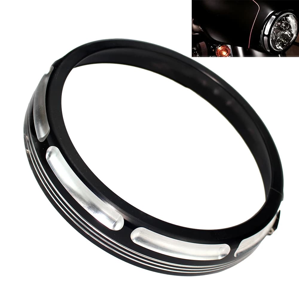 Anello di finitura per faro anteriore da 7 pollici per moto Harley Touring Electra Street Tri Glide Road King FLHR FLHX FLTXR