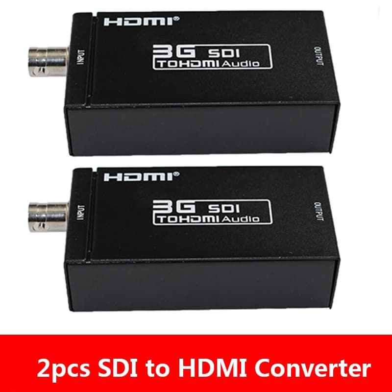 2pcs 1080P HD-SDI SDI Converter Adapter Video SDI Converter HDMI Converter Adapter for Camera Plug ue/use
