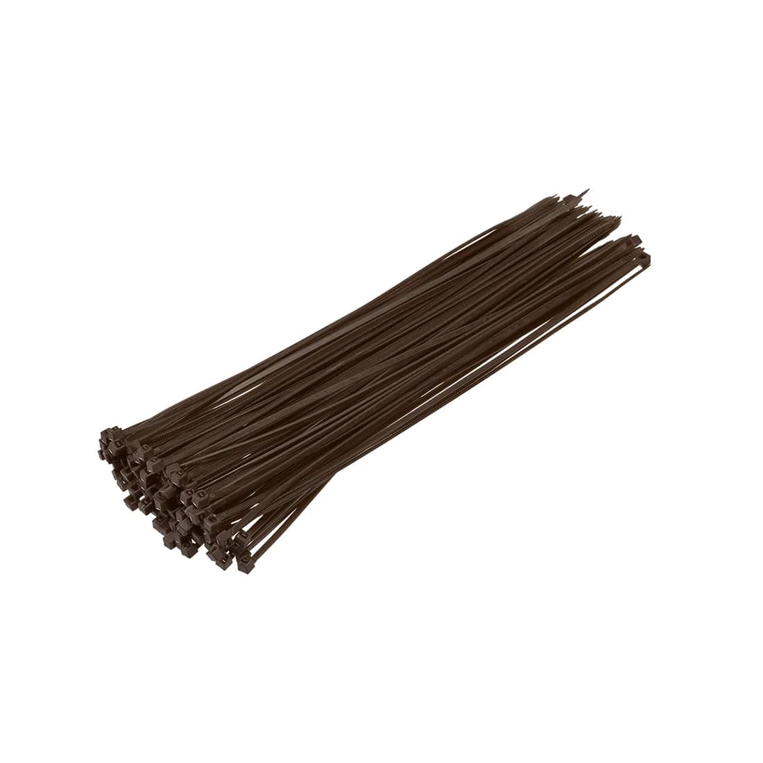 sourcing map 100 pz Fascette per cavi 200mmx2.5mm Fascette in nylon autobloccanti Fascette per cavi flessibili con bloccaggio monouso marrone