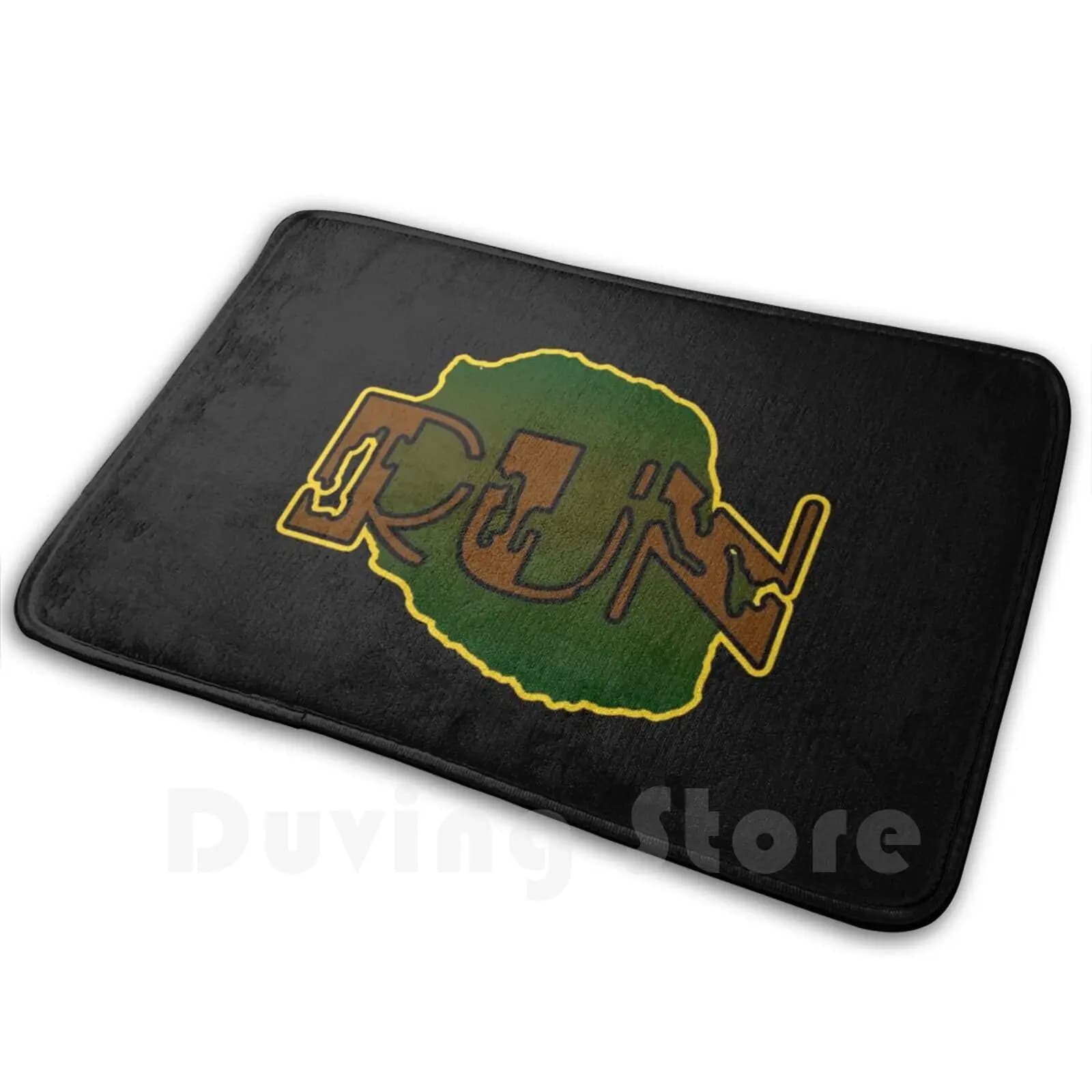 Run (Inspire From Reunion Island) Tappeto Tappetino Tappeto Cuscino Morbido Antiscivolo Meeting 974 Run Marrone E Verde Marrone Verde