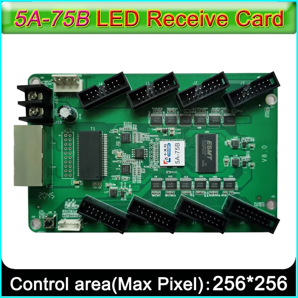 Scheda ricevente Colorlight 5A-75B versione V8.2, modulo display a LED scheda ricevente a colori BYO Hub75
