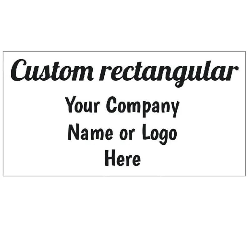 Adesivo per etichette per scatole di nozze in carta da regalo con sfondo trasparente con logo rettangolare impermeabile personalizzato 100 pezzi.
