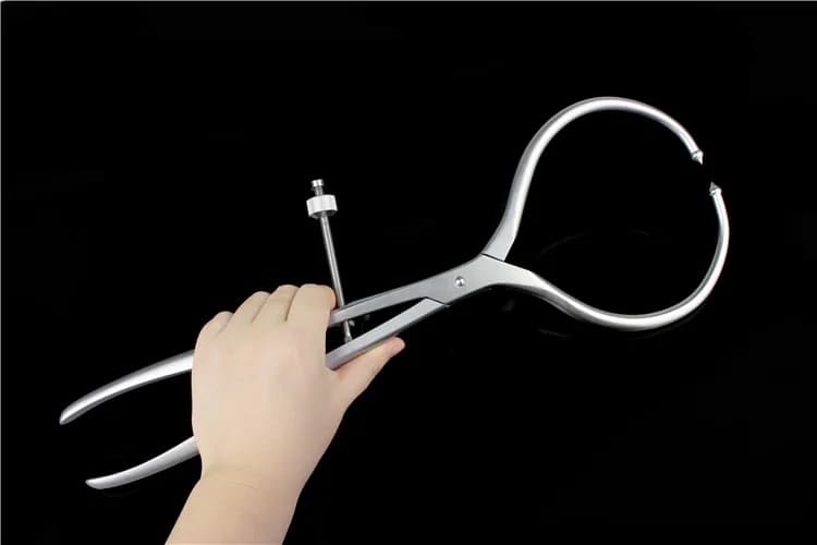 Strumento ortopedico medico Pinza per riduzione del piatto tibiale Grande compressione Anello di pressione Pinza per riduzione dell'articolazione del ginocchio AO