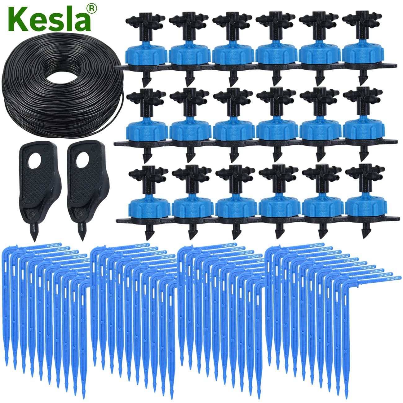 40M/20M 4-Way 8L Drip Arrow Irrigation Transmitter Dripper Sprinkler Irrigation System Potted Growing Yard Greenhouses 10/20set