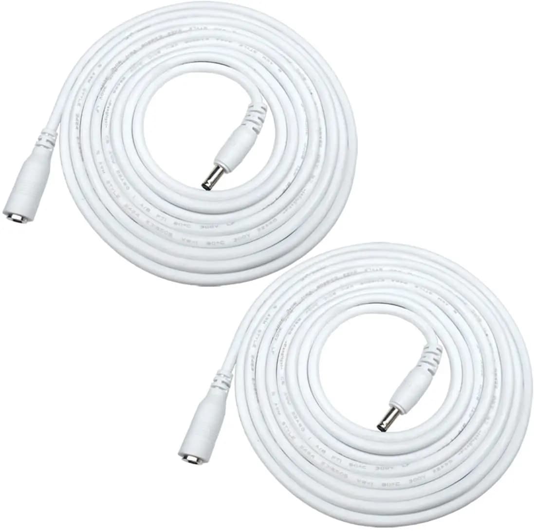 5m dc 3.5*1.35mm maschio a femmina Jack DC 5V cavo di prolunga per adattatore di alimentazione cc, telecamera di sicurezza CCTV ecc., 2 pezzi 5m/16.4 piedi