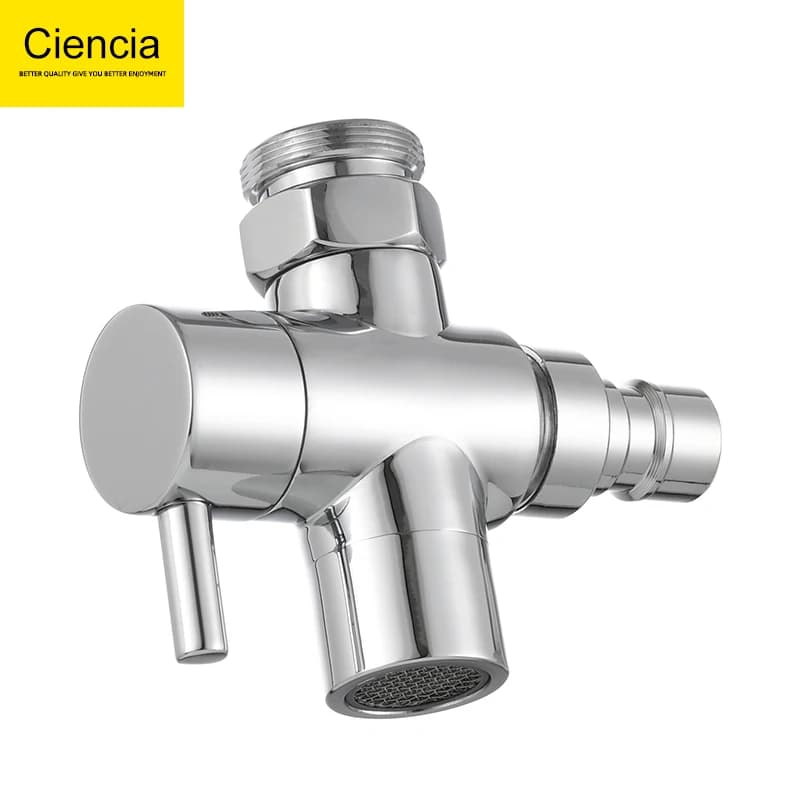 Diverter for sink Ciencia Brass M22 X M24, diverter for tap for washing machine G1/2 or G3/4 adapter for washing garden hose