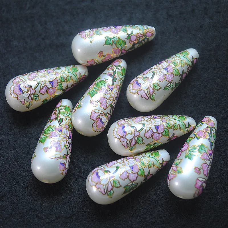 10 pezzi di perline di plastica Morning Glory 10x30mm orecchini a goccia lunghi che creano accessori orecchini disegnati a mano gocce forma più venduta