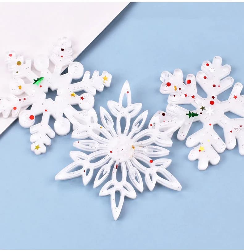 Christmas Hollow Snowflake Silicone Mold UV Epoxy Resin Casting DIY Jewelry Pendant Craft Supplies Decorative