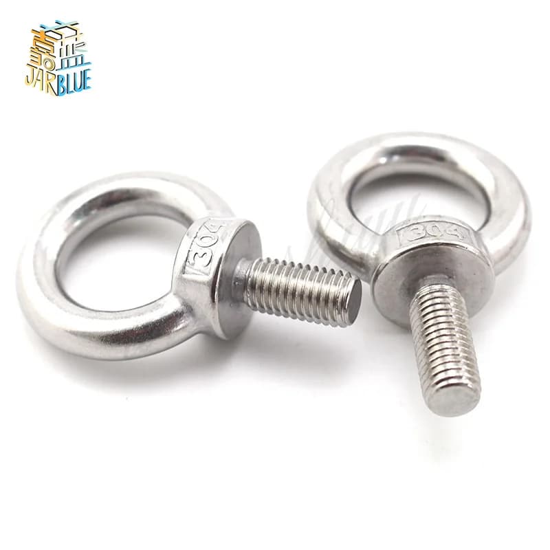 10 pz M3 M4 M5 M6 M8 M10 M12 DIN580 bullone a occhiello acciaio inossidabile 304 viti a occhiello di sollevamento marino anello anello foro per cavo cavo golfare