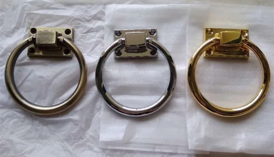 Traballante di goccia anelli maniglie per mobili lucido argento Camera porta di legno sedia di legno divani tirare chrome perilla tirador puerta