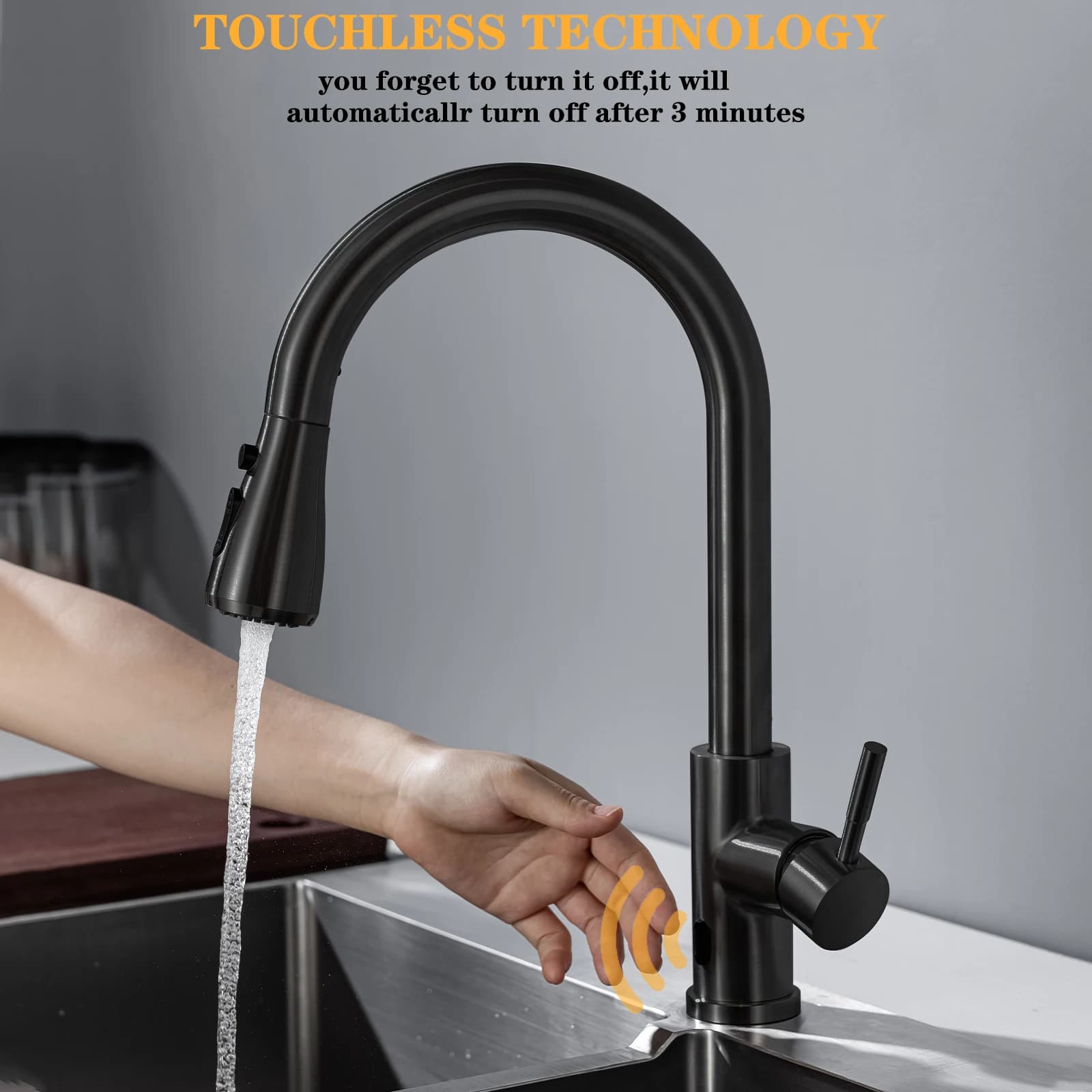 Smart Touchless Kitchen Faucets Crane for Sensor Kitchen Faucet Mixer Washer Wheel Mixer Water Sensor Tap Touchless