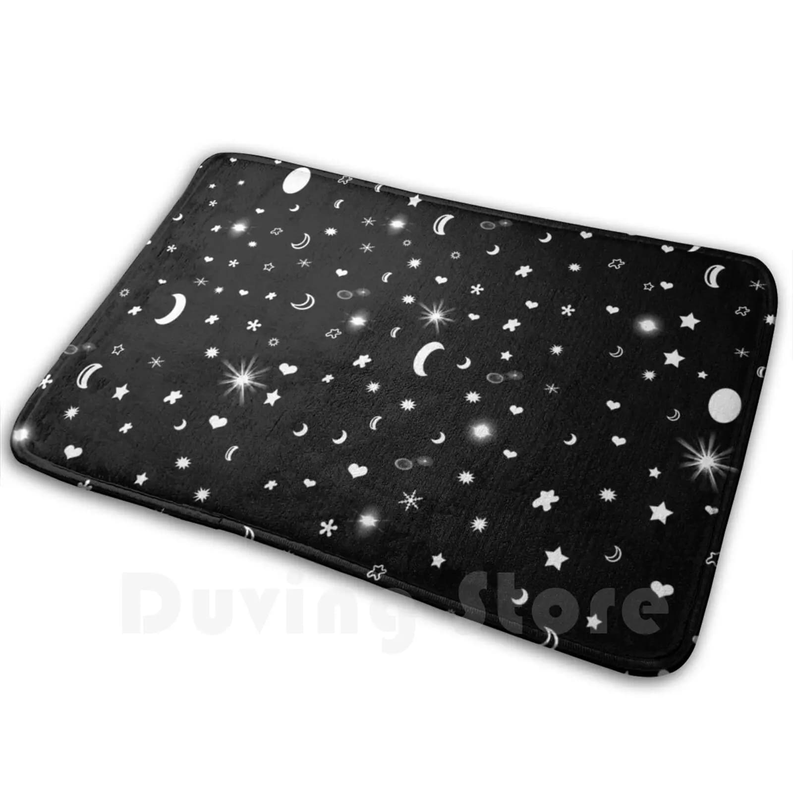 Black Universe Space Tappetino morbido antiscivolo Tappeto Cuscino Black Universe Galaxy Space Moon