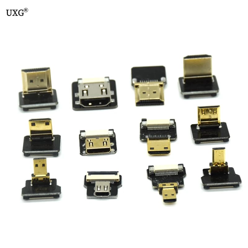 Adattatore FPV Micro HD Mini da 90 gradi 5 cm-100 cm Nastro FPC piatto Connettore a 20 pin con passo compatibile HDMI
