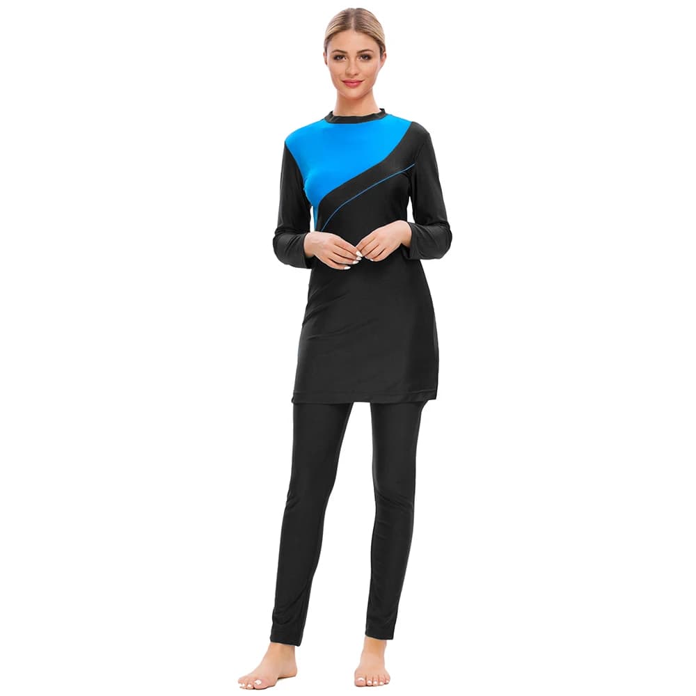 Costume da bagno musulmano taglie forti Bikini hijab islamico Costumi da bagno Costumi da bagno modesti manica lunga Burkinis Islam Swim