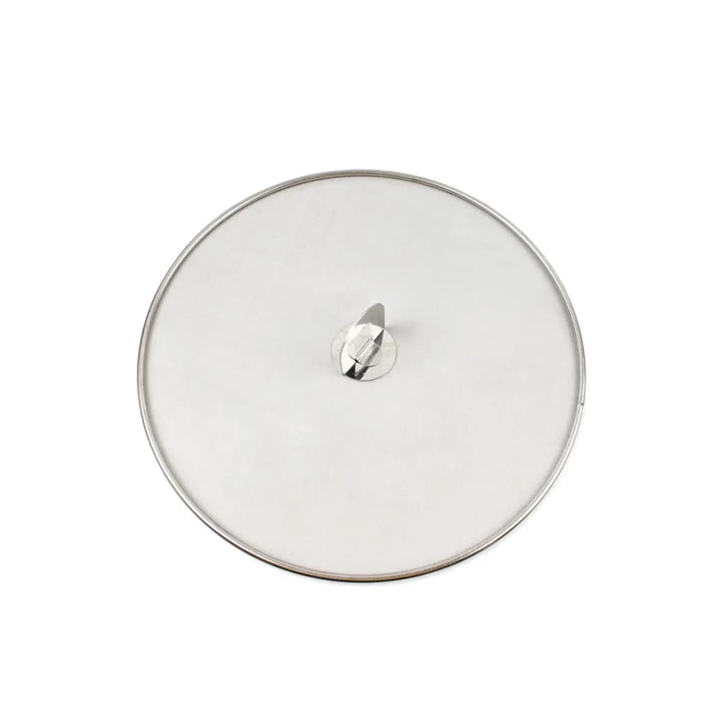 Cover for pan with screen for fat splashes, stainless steel pan, fine mesh, stops the pan lid with stove oil protection