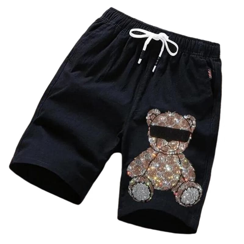 Streetwear pantaloncini teschio Casual estivi da uomo uomo dritto anime moda maschile cotone spiaggia trapano caldo Plus Size 4XL