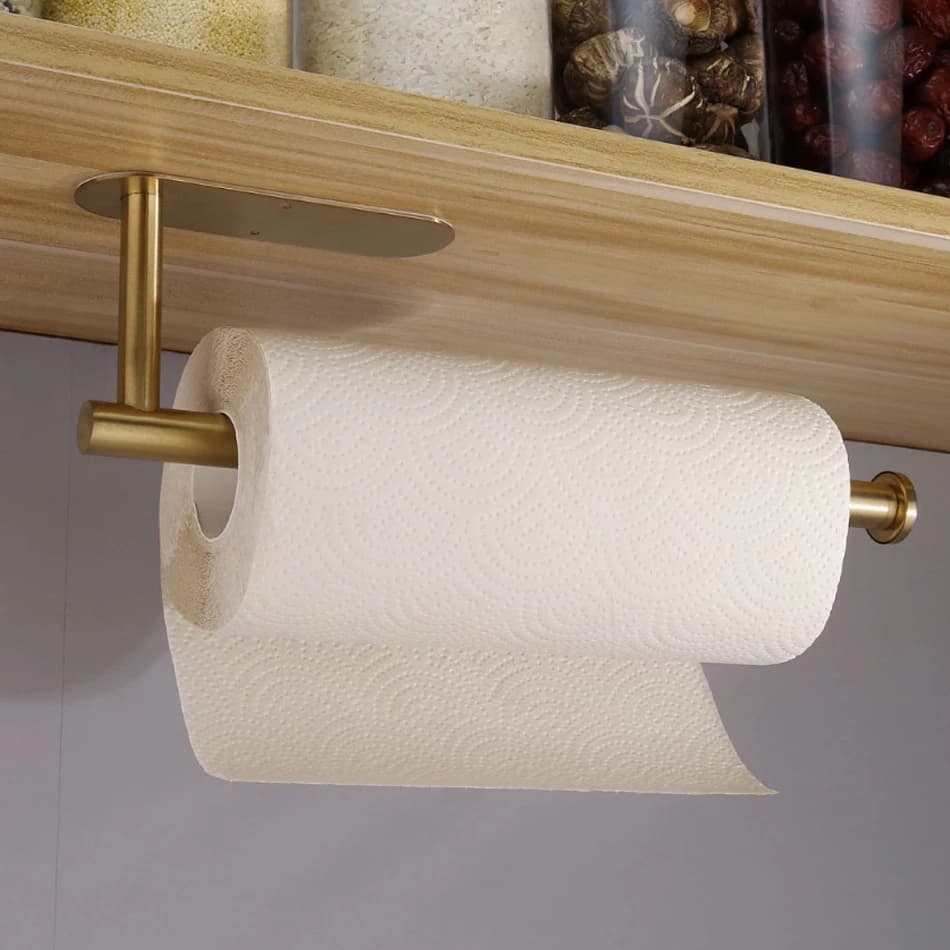 Supporto per carta adesiva supporto in acciaio inossidabile 304 portarotolo per carta igienica appendiabiti per rotolo di tessuto per cucina bagno chiodo gratuito