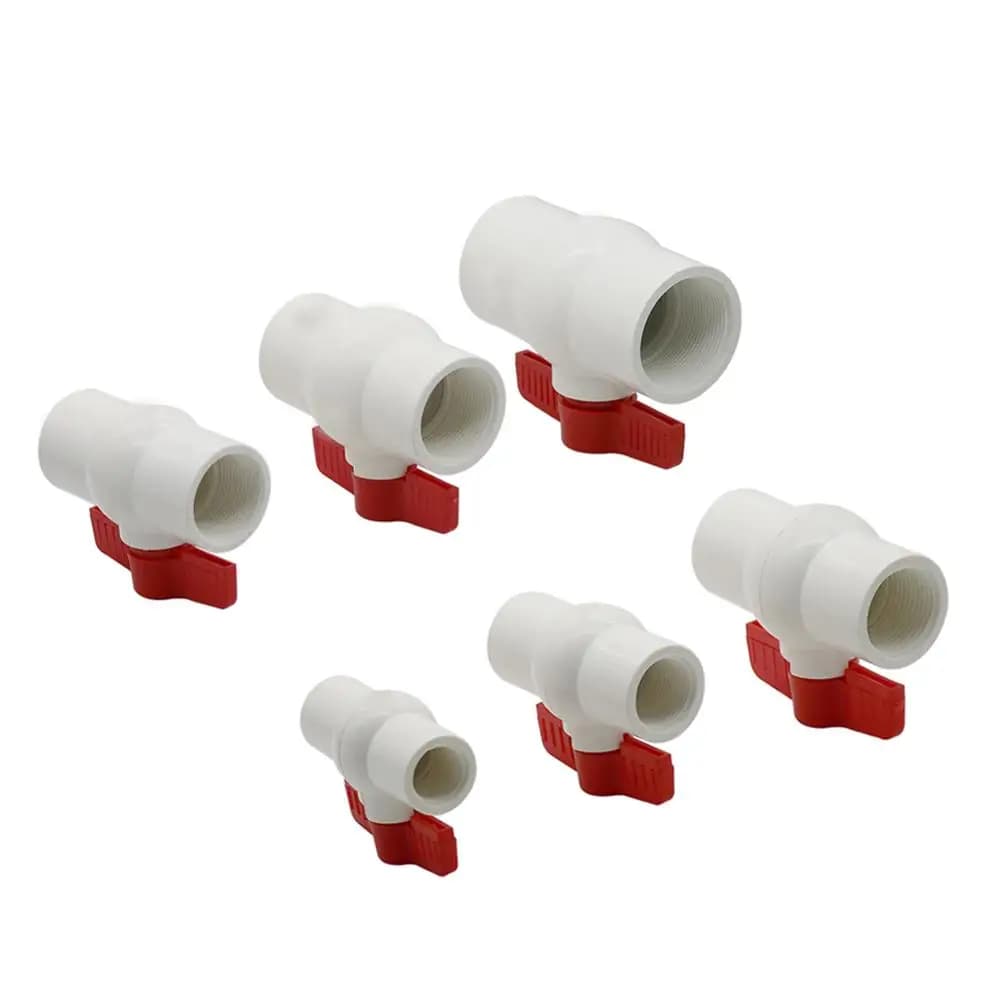 Garden irrigation Waterstop switch fittings for water control tubes 1/2 "3/4" 1 "1.25" 1.5 "2" female thread draining PVC ball valve