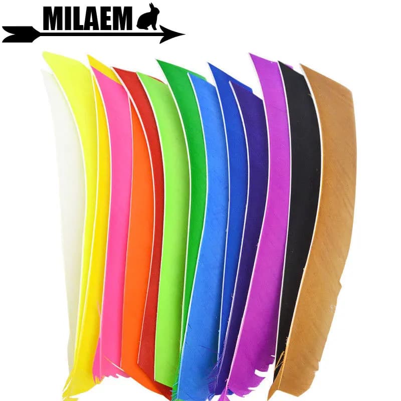 100pcs Tiro Con L'arco di Lunghezza Completa Reale Piuma del Tacchino Freccia Piuma Fletching Sinistra Ala Caccia Tiro FAI DA TE Accessori Freccia