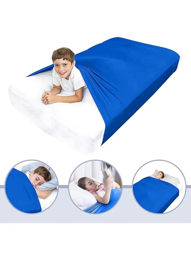 S/M/L Lenzuolo sensoriale Amaca Coperta sensoriale Lenzuola di compressione sensoriale per alleviare lo stress Aiuta i bambini Adulti Cuscino per dormire Migliorato