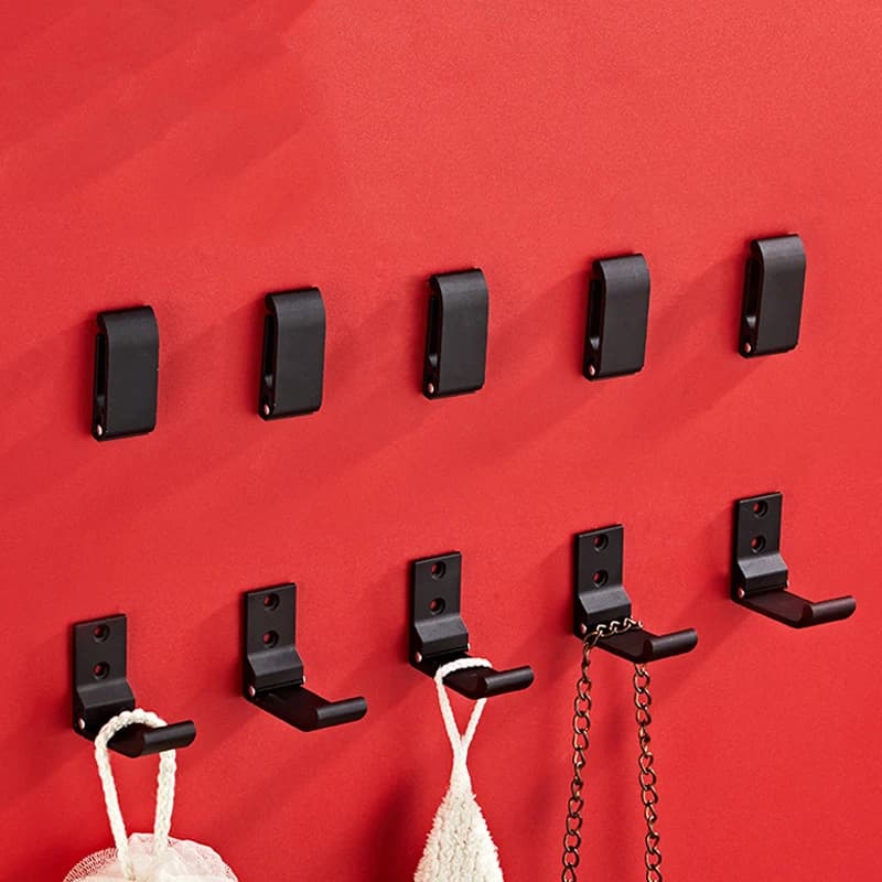 10PCS Folding Hooks Wall Door Clothes Coat Hat Bags Hangers Aluminum Alloy Kitchen Bathroom Towel Hooks Foldable Single Hook
