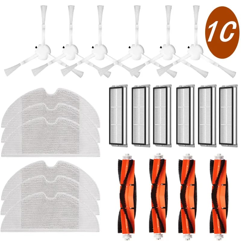 Rullo principale Certer + spazzola laterale + filtro Hepa + panno di lavaggio per Xiaomi 1C 1 C spazzatrice Robot aspirapolvere accessori Mijia C1