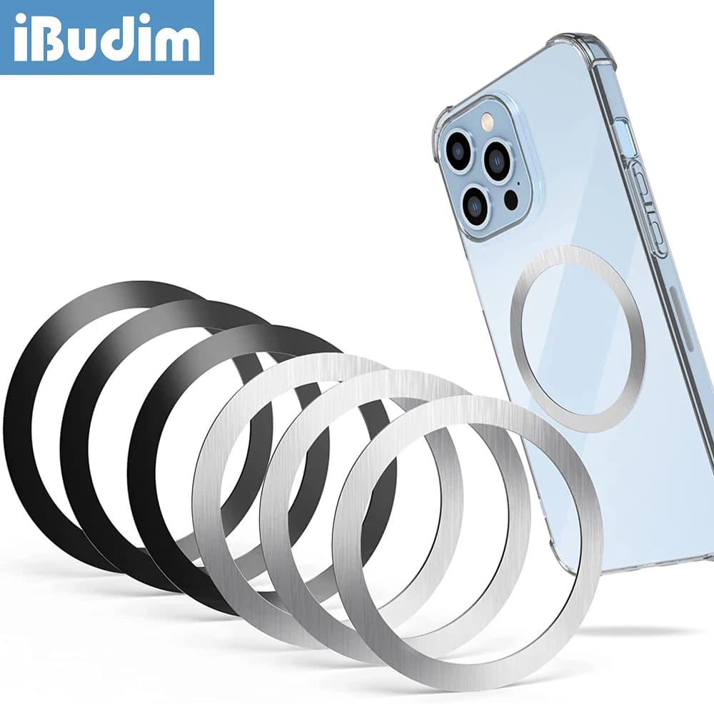 Adesivo magnetico per caricabatterie wireless Piastra universale per anelli metallici per foglio di supporto per telefono per auto per caricabatterie wireless Magsafe per iPhone 15