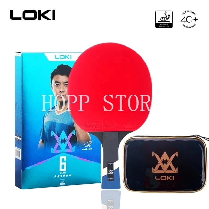 LOKI New 6-star sticky ping pong rack 7-layer carbon blade ping pong buffalo for quick attack