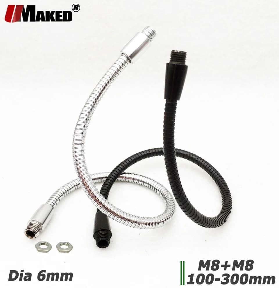 1/5/10pc Dia6mm LED Lampada da scrivania a collo di cigno Supporto luce flessibile morbido 10/20/30CM Lampada da tavolo luci Accessori tubo flessibile a led Tubo di metallo