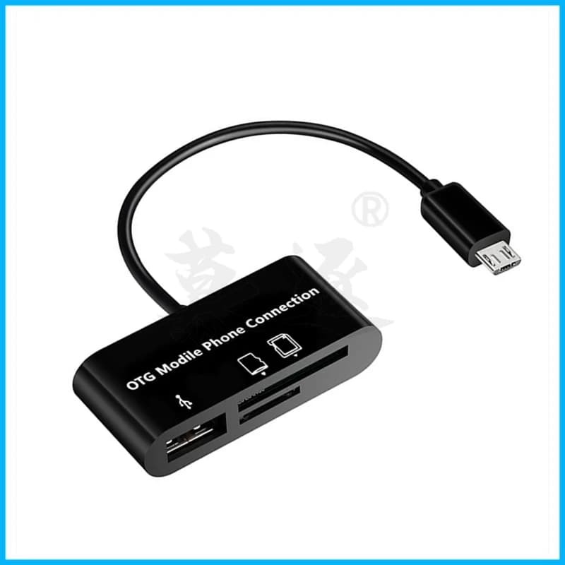 Cavo adattatore per lettore di schede SD Micro USB da 2 pezzi, connessione SD e Micro SD TF, lettore di schede di memoria intelligente per porta Micro USB