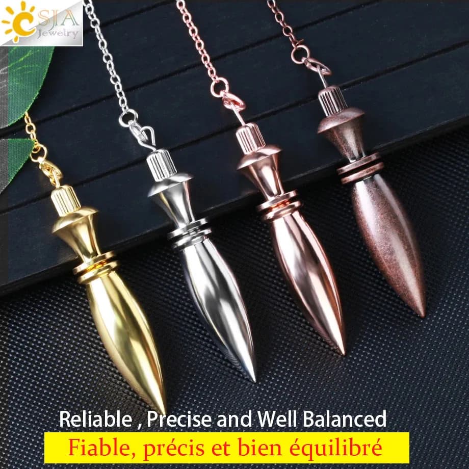 CSJA Ottone Metallo Pendolo per Divinazione Fortune Telling Dowsing Pendolo Pendolo Penduli Pendulo Radiestesia Divinatorio G869