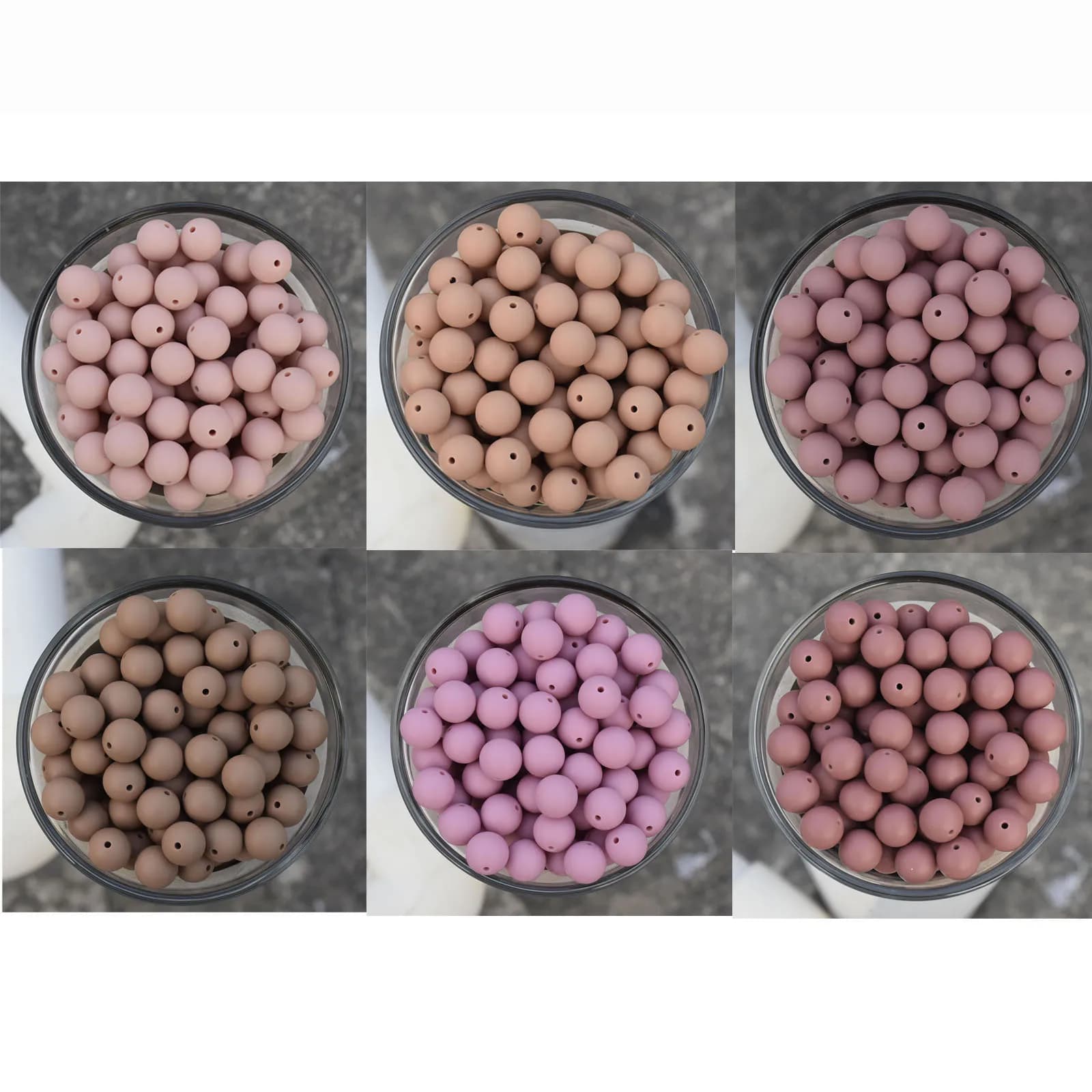 100 PZ 12-15 MM Perline Rotonde In Silicone Dentizione Allattamento Ciuccio Catena Cerchio Palla Perline Food Grade BPA Libero Perle Bambino Massaggiagengive