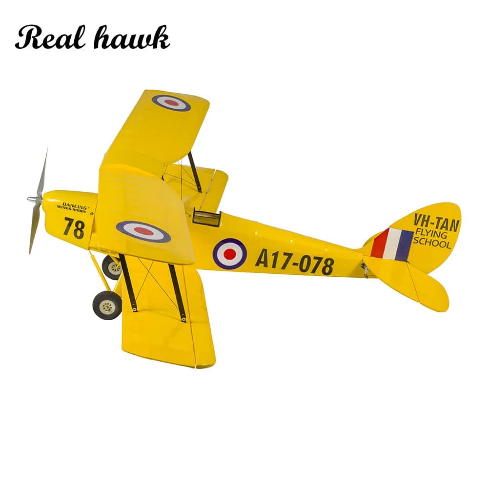ARF Kit Aereo RC Taglio Laser Aerei in Legno di Balsa de Havilland DH.82 Modello RC 800mm (32 pollici) Savage Bobber Scala Fai da Te Aereo RC