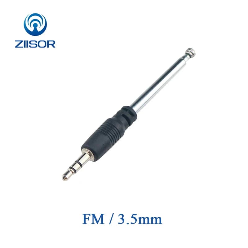 2 Pezzi Antenna Radio FM per Cellulare, Antenna Telescopica Retrattile con Jack da 3,5mm, Modello Ziisor Z200-B100YB