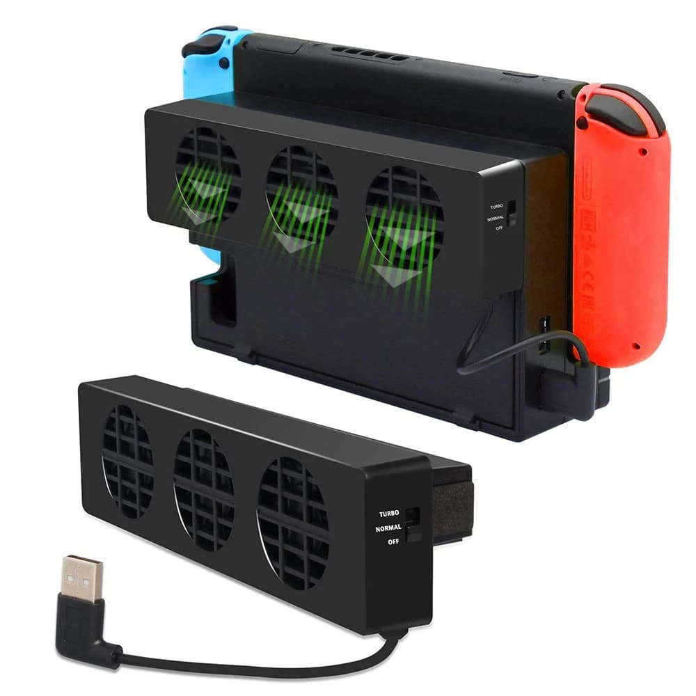 Ventola di raffreddamento per Nintendo Switch NS Supporto originale Console di gioco Dock Cooler con ventola di raffreddamento USB a 3 ventole per Nintend NS NX