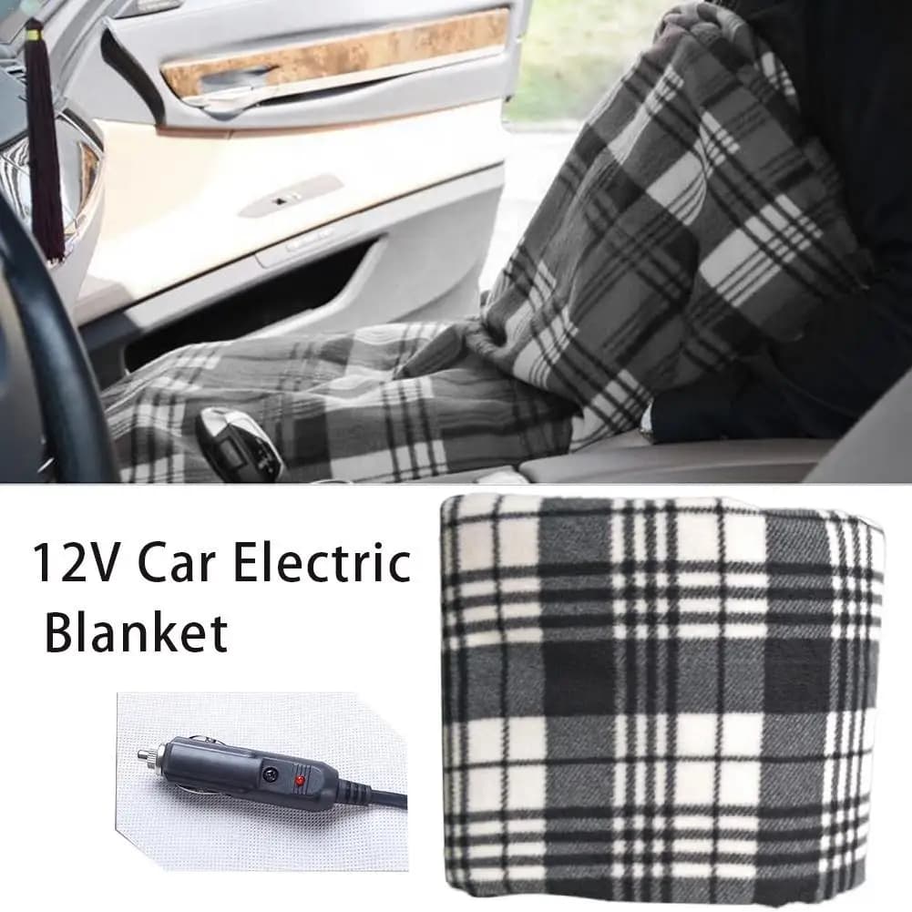 Coperta riscaldata per camion per auto 12V Coperta elettrica per reticolo in pile Coperta riscaldante da viaggio Coperta elettrica automatica per auto a temperatura costante