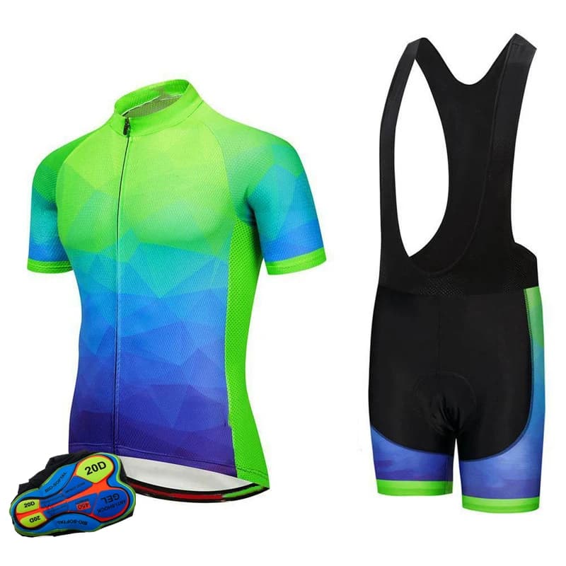 Mountain Bike uniform cycling clothing men's breathable fast drying bike set popular summer cycling short sleeve with shorts