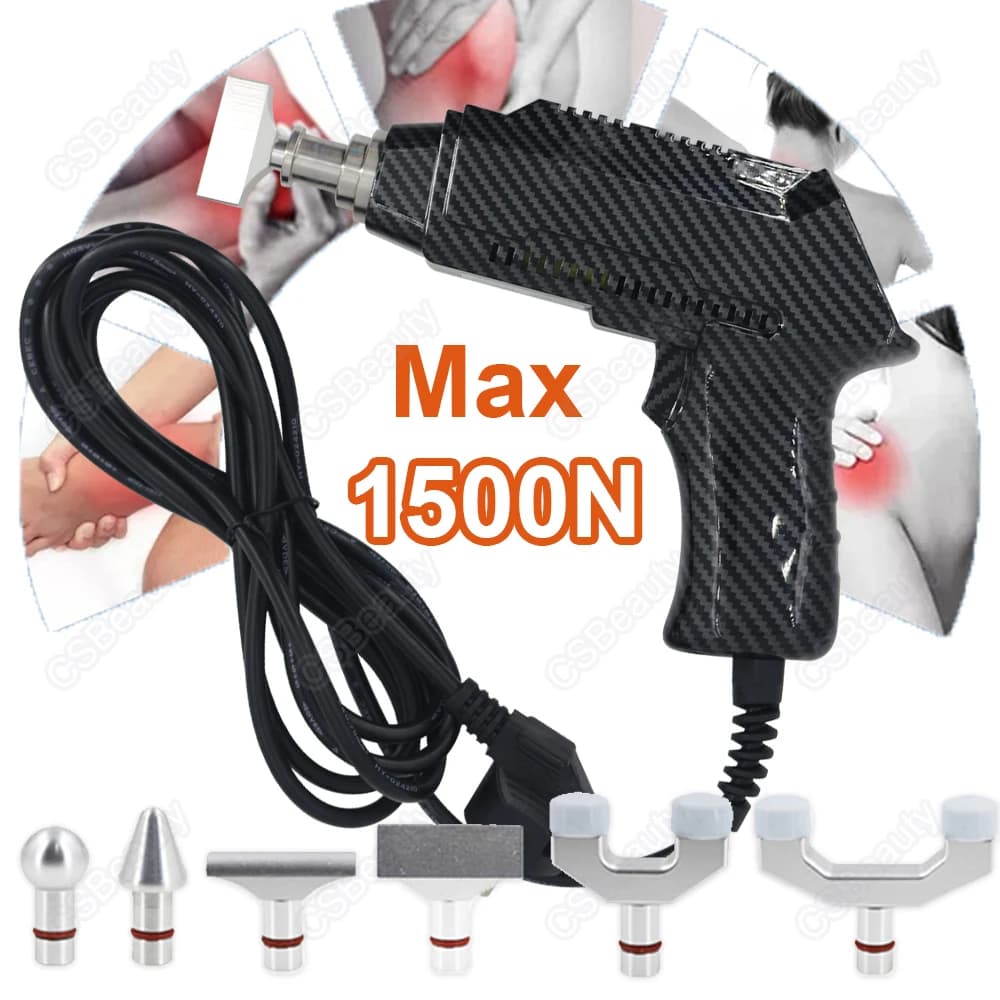 New Electric Correction Gun 1500N Adjustable Spinal Tool Vertebral Column Impulse Massage Cervical Chiropractic Adjustment Tool