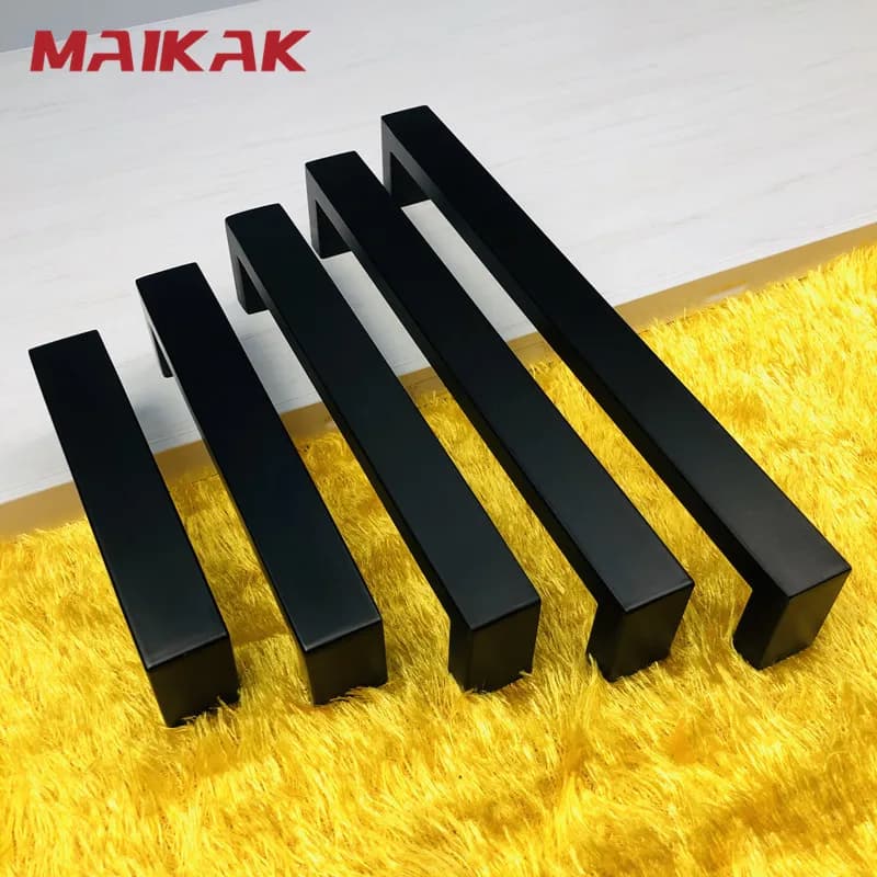 MAIKAK nero opaco maniglie per mobili manopole maniglie per mobili lunghe armadio da cucina armadio cassettiera moderna maniglia nordica tirare