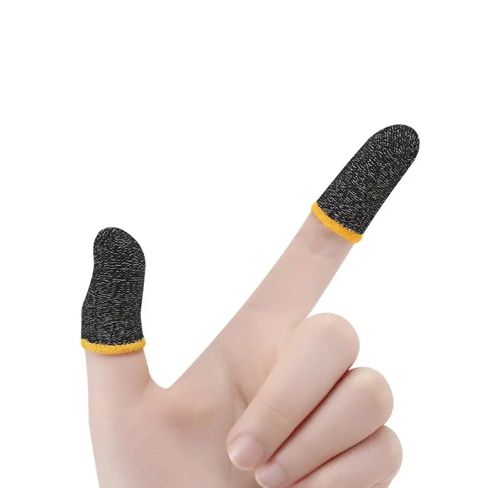 Guanti da gioco Pubg traspiranti resistenti al sudore in fibra di carbonio gioco per cellulare maniche per dita lettini protezione per il pollice Tablet Touch Screen guanti