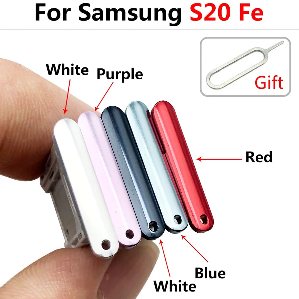 Vassoio per Sim Card per Samsung S21 S20 Fe Dual Micro SIM Card Slot vassoio supporto lettore di schede SD parti di ricambio